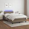 vidaXL &Kappa;&rho;&epsilon;&beta;ά&tau;&iota; Boxspring &mu;&epsilon; &Sigma;&tau;&rho;ώ&mu;&alpha; & LED Taupe 120x190 &epsilon;&kappa;. &Upsilon;&phi;&alpha;&sigma;&mu;ά&tau;&iota;&nu;&omicron;