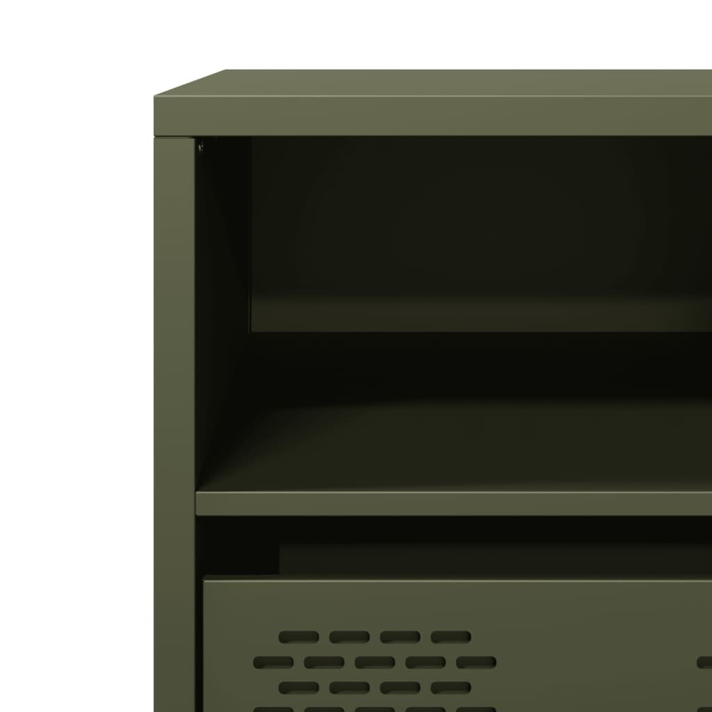 vidaXL Έπιπλο Τηλεόρασης Λαδί 68 x 39 x 43,5 εκ. Χάλυβας Ψυχρής Έλασης