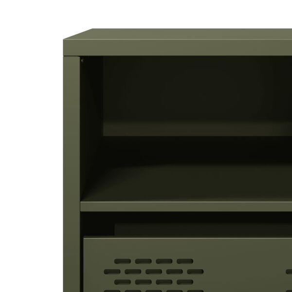 vidaXL Έπιπλο Τηλεόρασης Λαδί 68 x 39 x 43,5 εκ. Χάλυβας Ψυχρής Έλασης