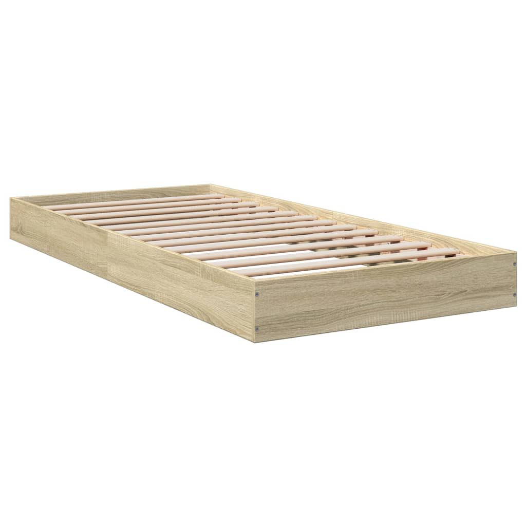 vidaXL Πλαίσιο Κρεβ. Χωρ. Στρώμα Sonoma Δρυς 90x200 εκ. Επεξ. Ξύλο