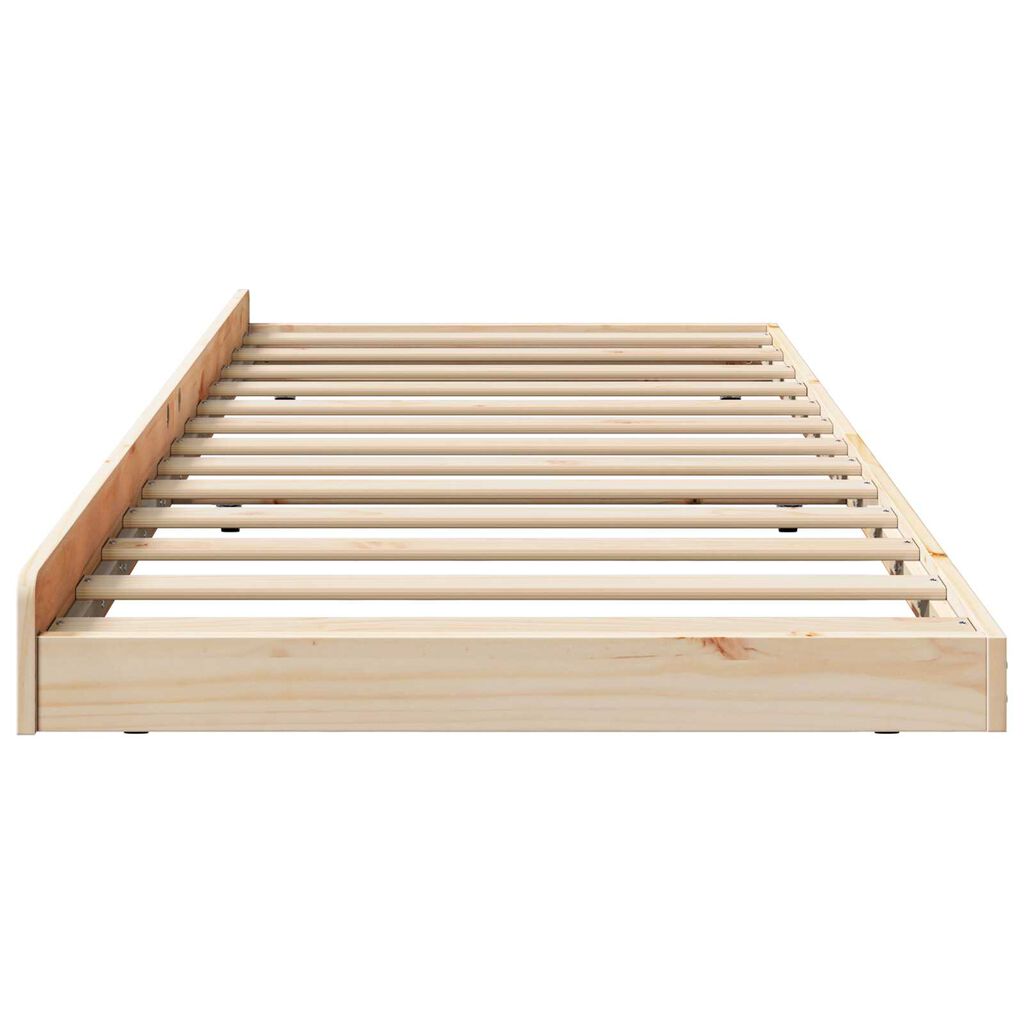 vidaXL Κρεβάτι Φυσικό Μασίφ ξύλο πεύκου 90 x 190 cm