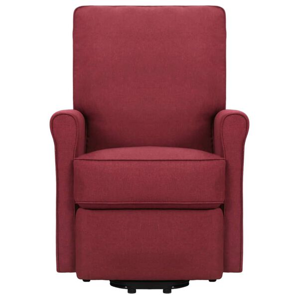 vidaXL Πολυθρόνα Μασάζ Ανακλινόμενη με Ανύψωση Μπορντό Υφασμάτινη