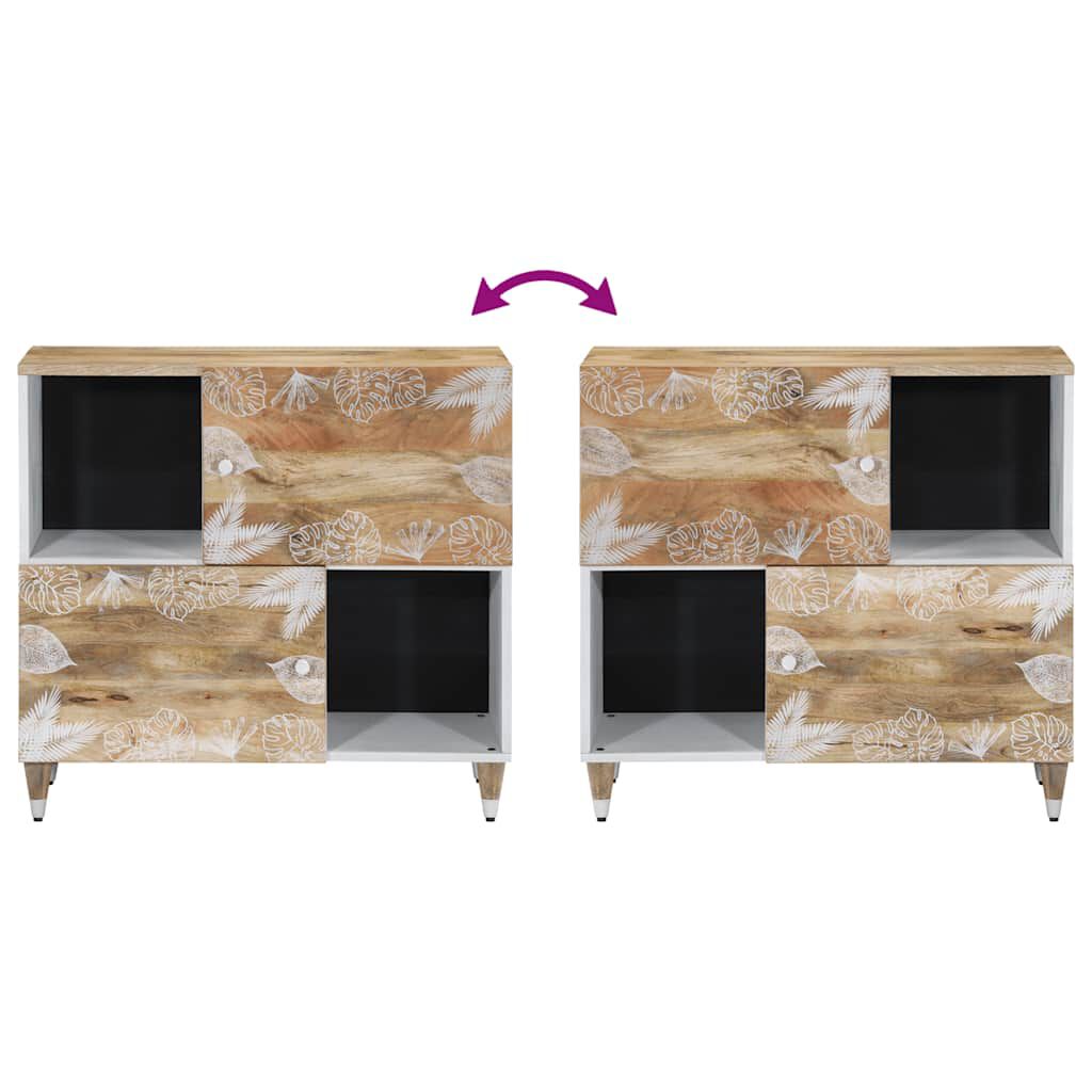 vidaXL Sideboard 80x33,5x75 cm μασίφ ξύλο Mango