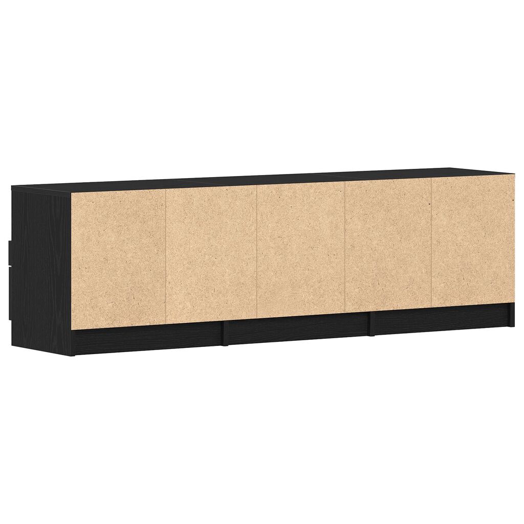 vidaXL Ντουλάπα τηλεόρασης Μαύρο Δρυς 150x33,5x45 εκ Επεξεργασμένο ξύλο