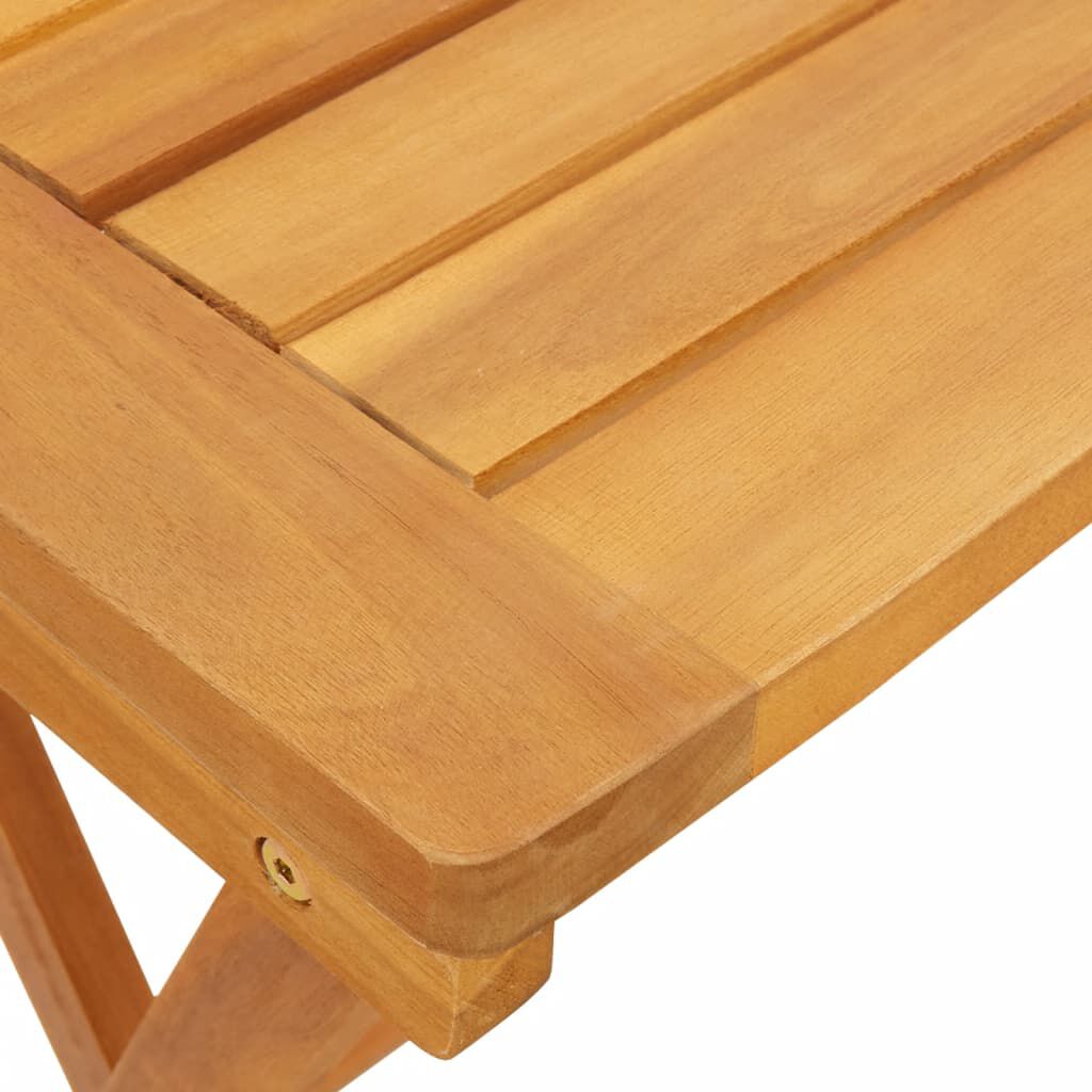 vidaXL Τραπέζι Κήπου Πτυσσόμενο 50x36x60 εκ. Μασίφ Ξύλο Ακακίας