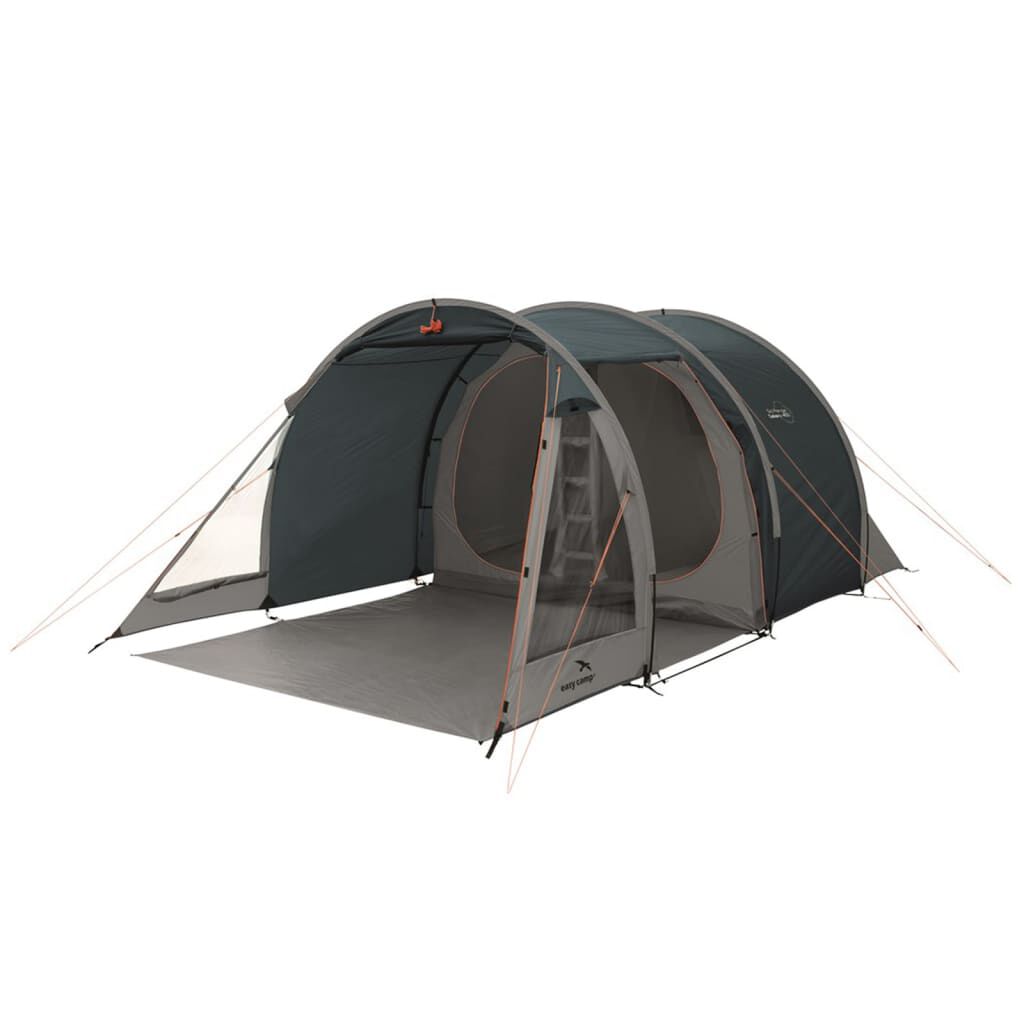 Easy Camp Σκηνή Τούνελ 4 Ατόμων Galaxy 400 Ατσάλινο Γκρι και Μπλε
