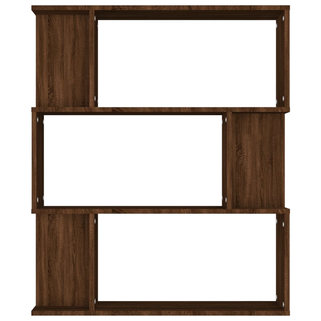 vidaXL Βιβλιοθήκη/Διαχωρ. Χώρου Καφέ Δρυς 80x24x96 εκ. Επεξεργ. Ξύλο