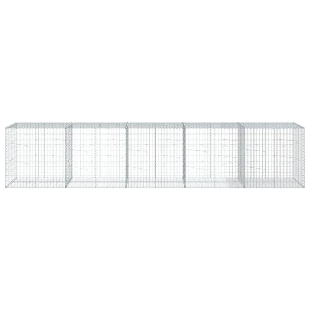 vidaXL Συρματοκιβώτιο με Κάλυμμα 500x100x100εκ από Γαλβανισμένο Χάλυβα