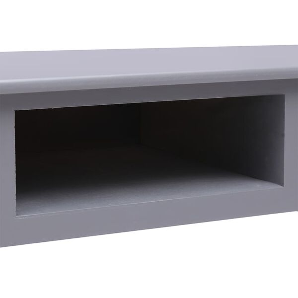 vidaXL Γραφείο Γκρι 108 x 45 x 76 εκ. από Μασίφ Ξύλο Παυλώνιας