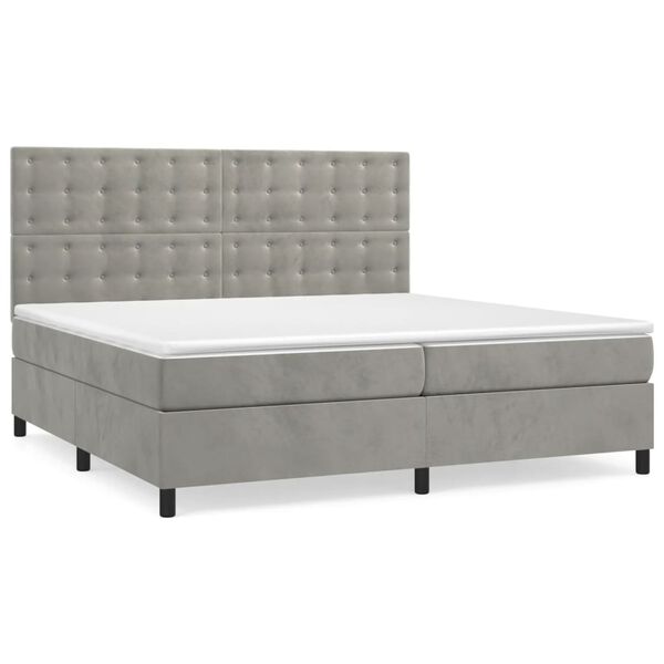 vidaXL &Kappa;&rho;&epsilon;&beta;ά&tau;&iota; Boxspring &mu;&epsilon; &Sigma;&tau;&rho;ώ&mu;&alpha; &Alpha;&nu;&omicron;&iota;&chi;&tau;ό &Gamma;&kappa;&rho;&iota; 200x200 &epsilon;&kappa;. &Beta;&epsilon;&lambda;&omicron;ύ&delta;&iota;&nu;&omicron;