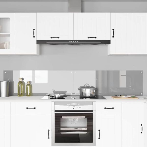 vidaXL Πίσω Πάνελ Κουζίνας 2 pcs Ανοιχτό γκρι 110 x 40 cm