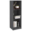 vidaXL Βιβλιοθήκη/Διαχωρ. Χώρου Γκρι 36x33x110 εκ. Μασίφ Ξύλο Πεύκου