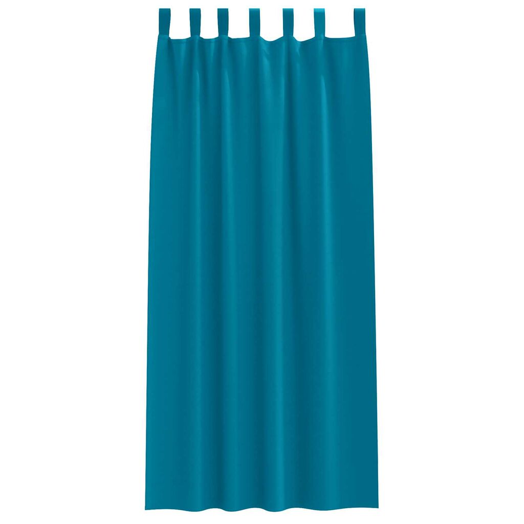 vidaXL Κουρτίνες με κουρτίνες 2 pcs Τιρκουάζ 260 x 140 εκ. Πολυεστέρας