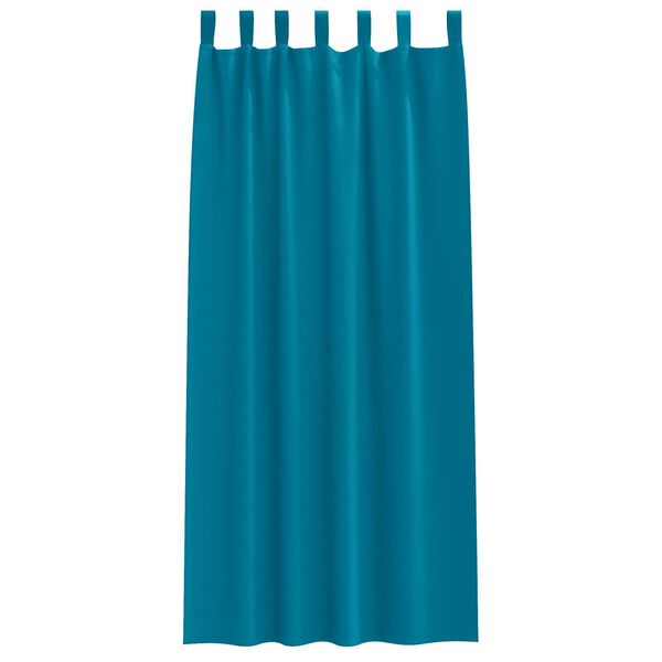 vidaXL Κουρτίνες με κουρτίνες 2 pcs Τιρκουάζ 260 x 140 εκ. Πολυεστέρας