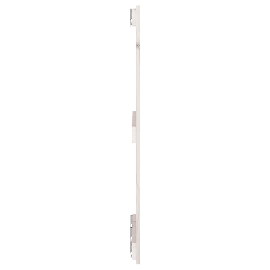 vidaXL Κεφαλάρι Τοίχου Λευκό 185x3x90 εκ. από Μασίφ Ξύλο Πεύκου