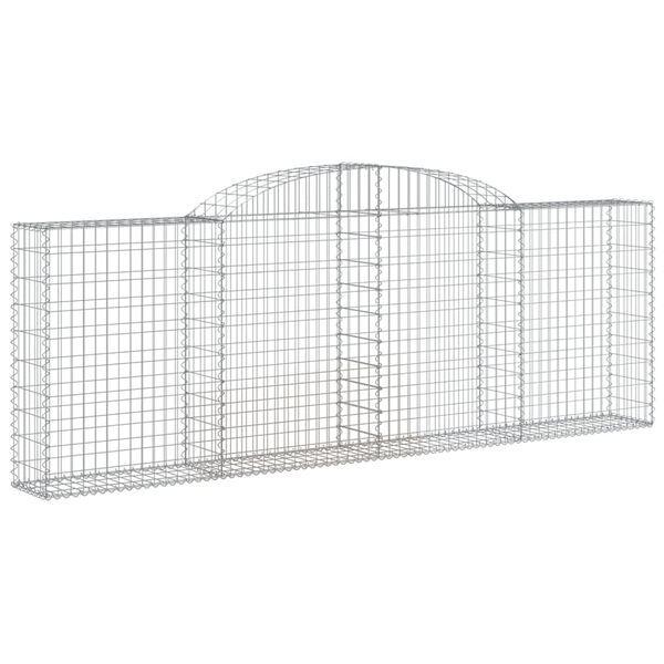 vidaXL Συρματοκιβώτια Τοξωτά 8 τεμ. 300x30x100/120 εκ. Γαλβαν. Ατσάλι