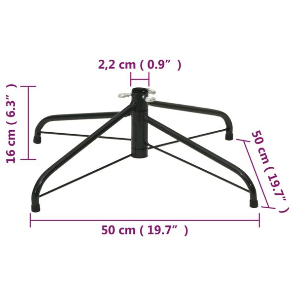 vidaXL Βάση Χριστουγεννιάτικου Δέντρου 50 x 50 x 16 εκ.