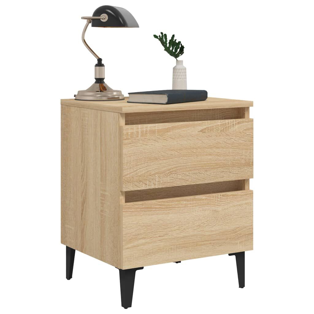 vidaXL Κομοδίνα 2 τεμ. Sonoma Δρυς 40 x 35 x 50 εκ. από Επεξ. Ξύλο