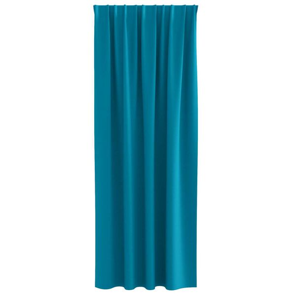 vidaXL Κουρτίνες με κουρτίνες 2 pcs Τιρκουάζ 225 x 140 εκ. Πολυεστέρας
