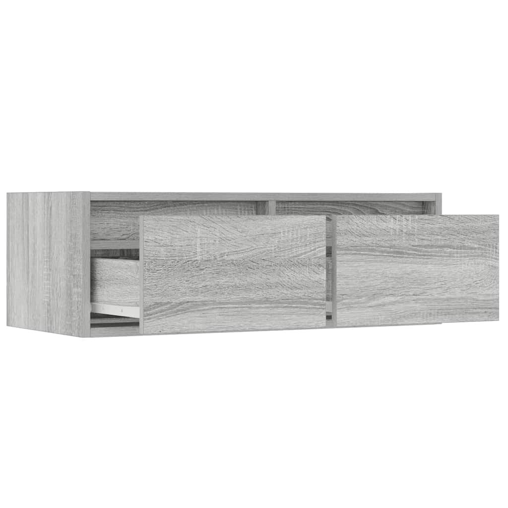 vidaXL Έπιπλο Τηλεόρασης με LED Γκρι Sonoma 75x35,5x25 εκ.