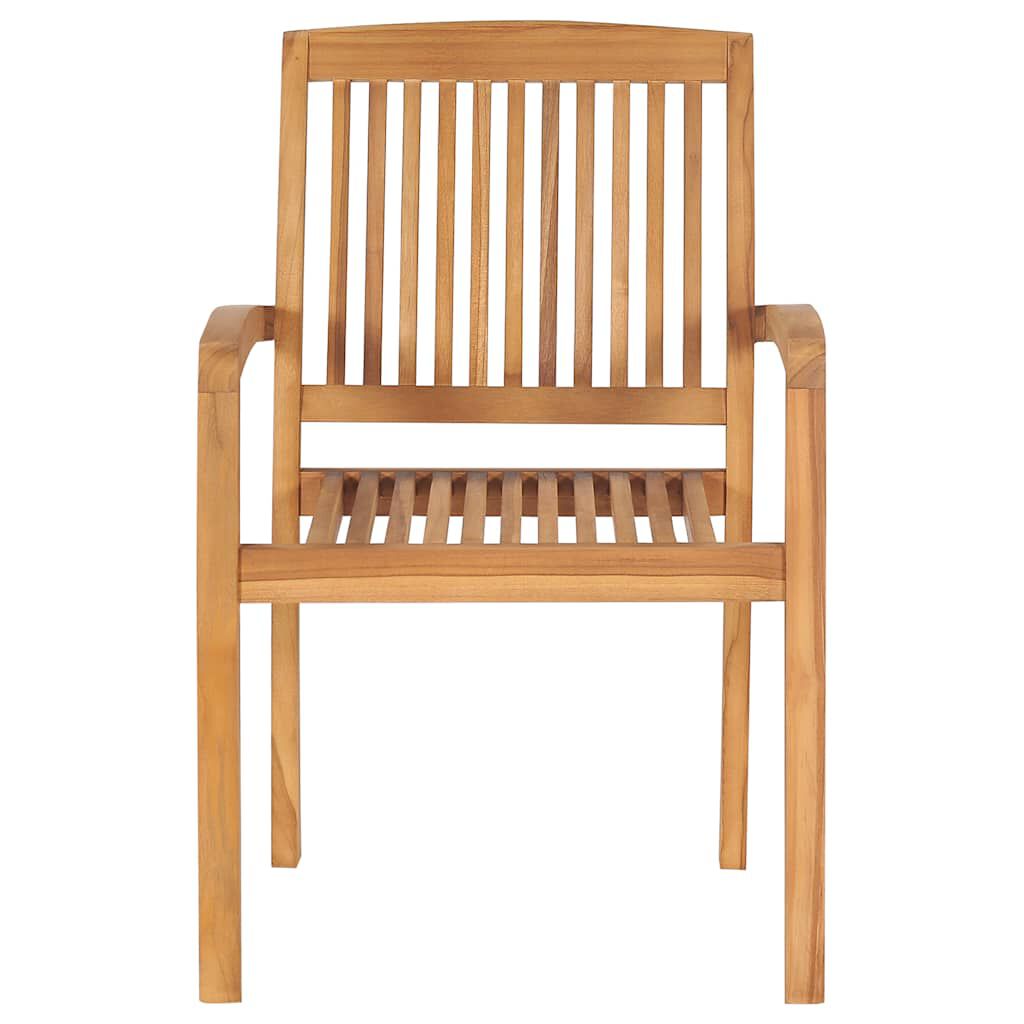vidaXL Καρέκλες Κήπου 2 τεμ. από Ξύλο Teak με Φωτ. Πράσινα Μαξιλάρια