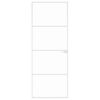 vidaXL Εσωτερική Πόρτα Λευκή 76x201,5 εκ. Ψημένο Γυαλί&Λεπτό Αλουμίνιο