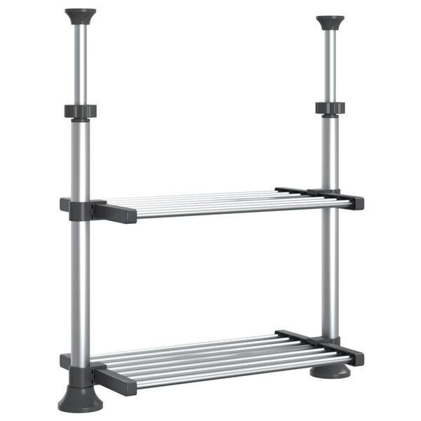 vidaXL Ράφι Κουζίνας 50x25x(50-70) εκ. από Αλουμίνιο