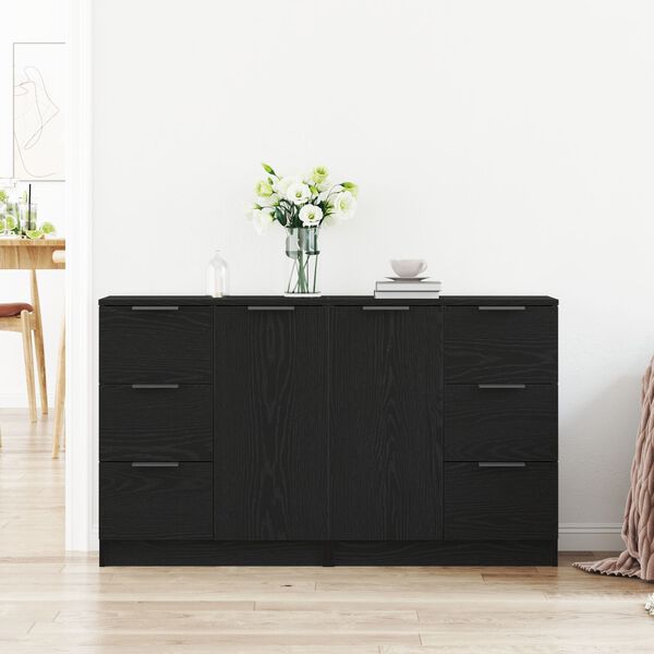 vidaXL Μπουφές Μαύρη Οξυά 180 x 30 x 70 εκ Επεξεργασμένο ξύλο