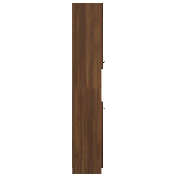 vidaXL Ντουλάπι Μπάνιου Καφέ Δρυς 32x34x188,5 εκ. Επεξεργασμένο Ξύλο