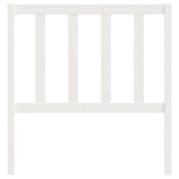 vidaXL Κεφαλάρι Κρεβατιού Λευκό 96 x 4 x 100 εκ. από Μασίφ Ξύλο Πεύκου