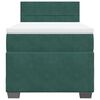 vidaXL Κρεβάτι Boxspring με Στρώμα Σκούρο Πράσινο 100x200εκ. Βελούδινο