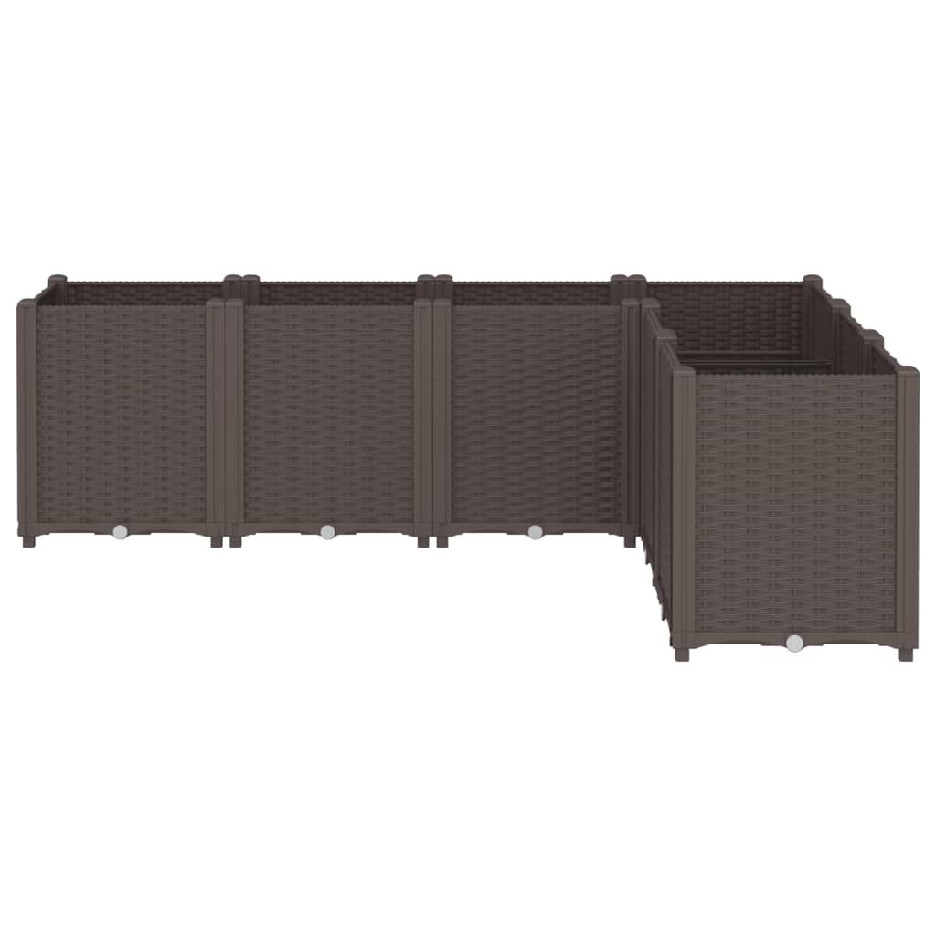 vidaXL Ζαρντινιέρα Κήπου Καφέ 160x120x53 εκ. Πολυπροπυλένιο