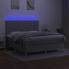 vidaXL &Kappa;&rho;&epsilon;&beta;ά&tau;&iota; Boxspring &mu;&epsilon; &Sigma;&tau;&rho;ώ&mu;&alpha; & LED &Alpha;&nu;.&Gamma;&kappa;&rho;&iota; 160x200&epsilon;&kappa;. &Upsilon;&phi;&alpha;&sigma;&mu;ά&tau;&iota;&nu;&omicron;