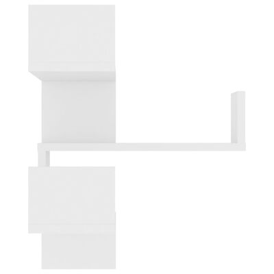 vidaXL Γωνιακές Ραφιέρες Τοίχου 2 τεμ. Λευκές 40x40x50 εκ. Μοριοσανίδα