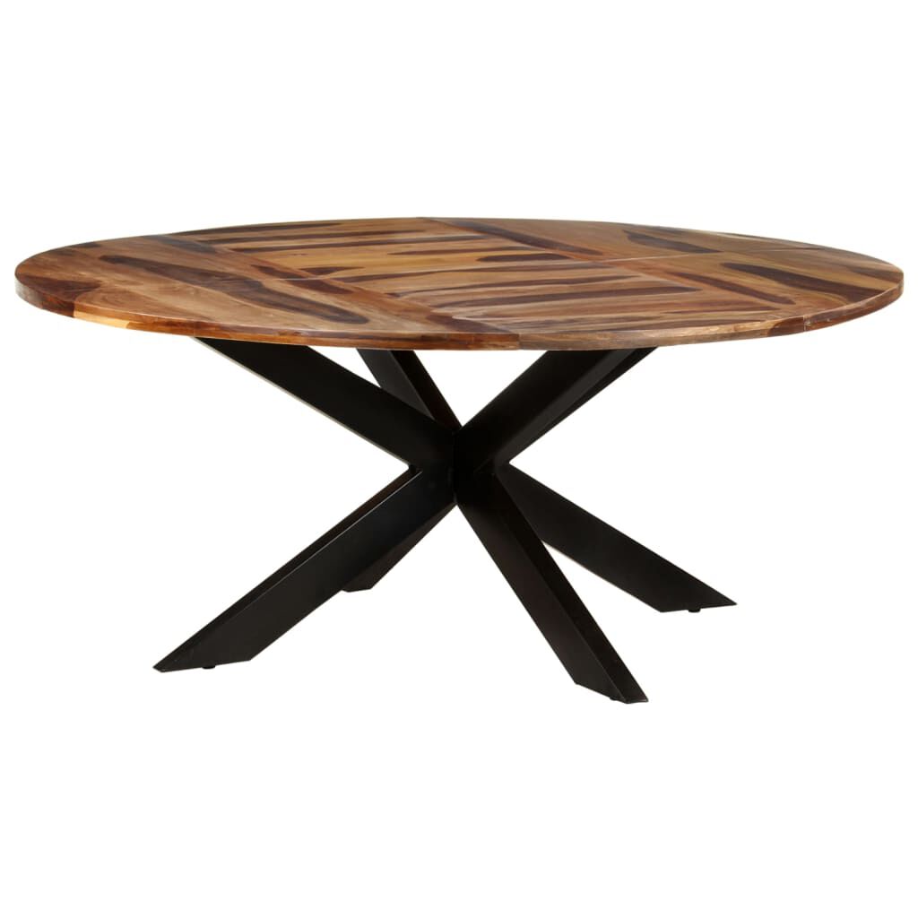 vidaXL Τραπεζαρία Στρογγυλή 175x75 εκ. Ξύλο Ακακίας & Μελί Φινίρισμα