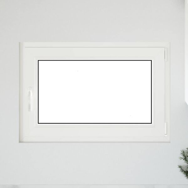 vidaXL Παράθυρο Υπογείου "RISOR" 60x100 εκ. Ανακλινόμενο & Περιστρεφόμενο DIN Δεξιό Λευκό