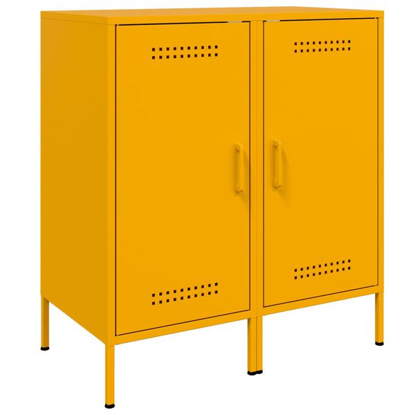 vidaXL Ντουλάπια 2 τεμ. Μουσταρδί 36x39x79 εκ. από Χάλυβα