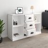 vidaXL Ντουλάπι Γυαλιστερό Λευκό 104,5x35,5x67,5εκ. Επεξεργασμένο Ξύλο