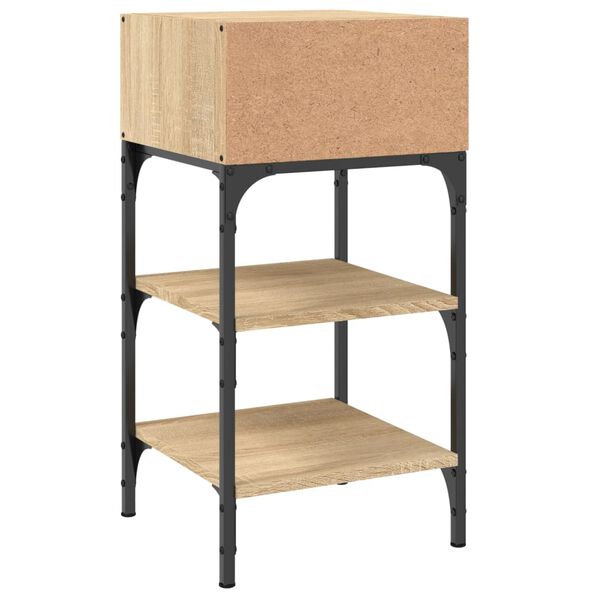 vidaXL Κομοδίνα 2 τεμ. Sonoma Δρυς 35x34,5x70 εκ. Επεξεργασμένο Ξύλο