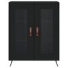 vidaXL Ντουλάπι Μαύρο 69,5x34x180 εκ. από Επεξεργασμένο Ξύλο