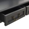 vidaXL Μπουντουάρ με Σκαμπό Γκρι 80 x 69 x 141 εκ. Ξύλο Παυλώνιας