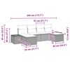 vidaXL Σετ Καναπέ Κήπου 6 pcs Ανοιχτό γκρι 184 x 62 x 85 εκ.