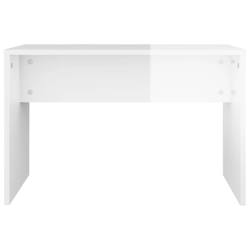 vidaXL Μπουντουάρ Σετ Γυαλιστερό Λευκό 86,5x35x136 εκ.