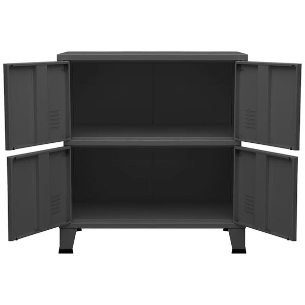 vidaXL Αρχειοθήκη Βιομηχανικού Στιλ Ανθρακί 75 x 40 x 80 εκ. Ατσάλινη
