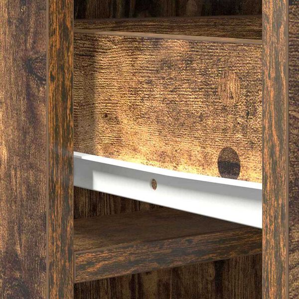 vidaXL Highboard Καπνιστή δρυς 40 x 40.5 x 135 εκ. Επεξεργασμένο ξύλο