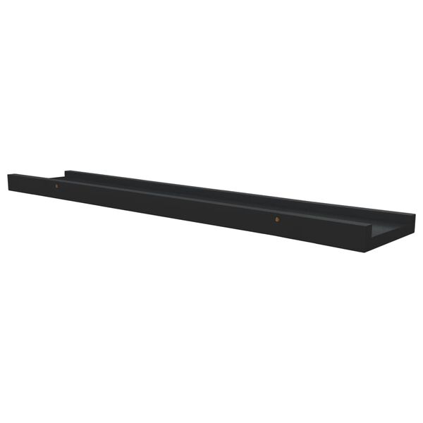 vidaXL Ράφια για Κορνίζες 2 τεμ. Μαύρα 60 x 9 x 3 εκ. από MDF