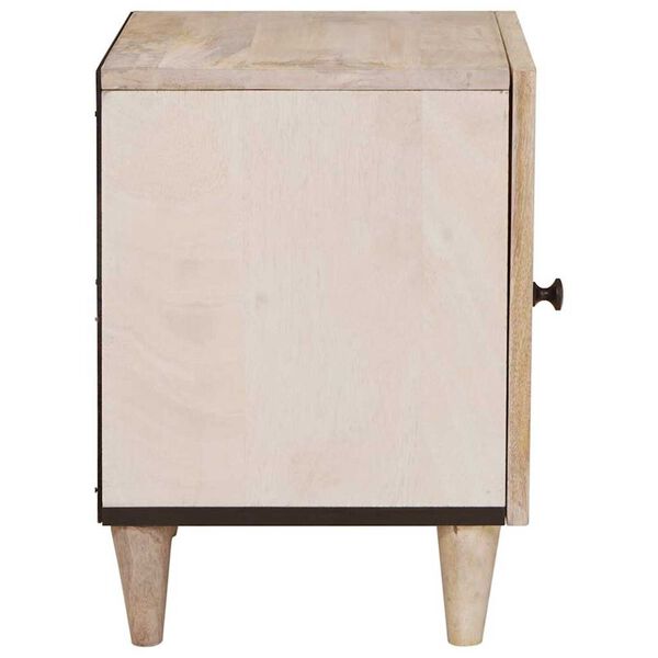 vidaXL Κομοδίνο Μπεζ 40 x 33 x 46 εκ. Μασίφ ξύλο μάνγκο