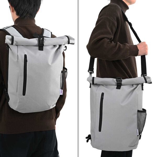 vidaXL Τσάντα Ποδηλάτου για Ράγες 20 L Γκρι 31x13x58 εκ.
