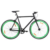 vidaXL Ποδήλατο Μονής Ταχύτητας Μαύρο και Πράσινο 700c 51 εκ.