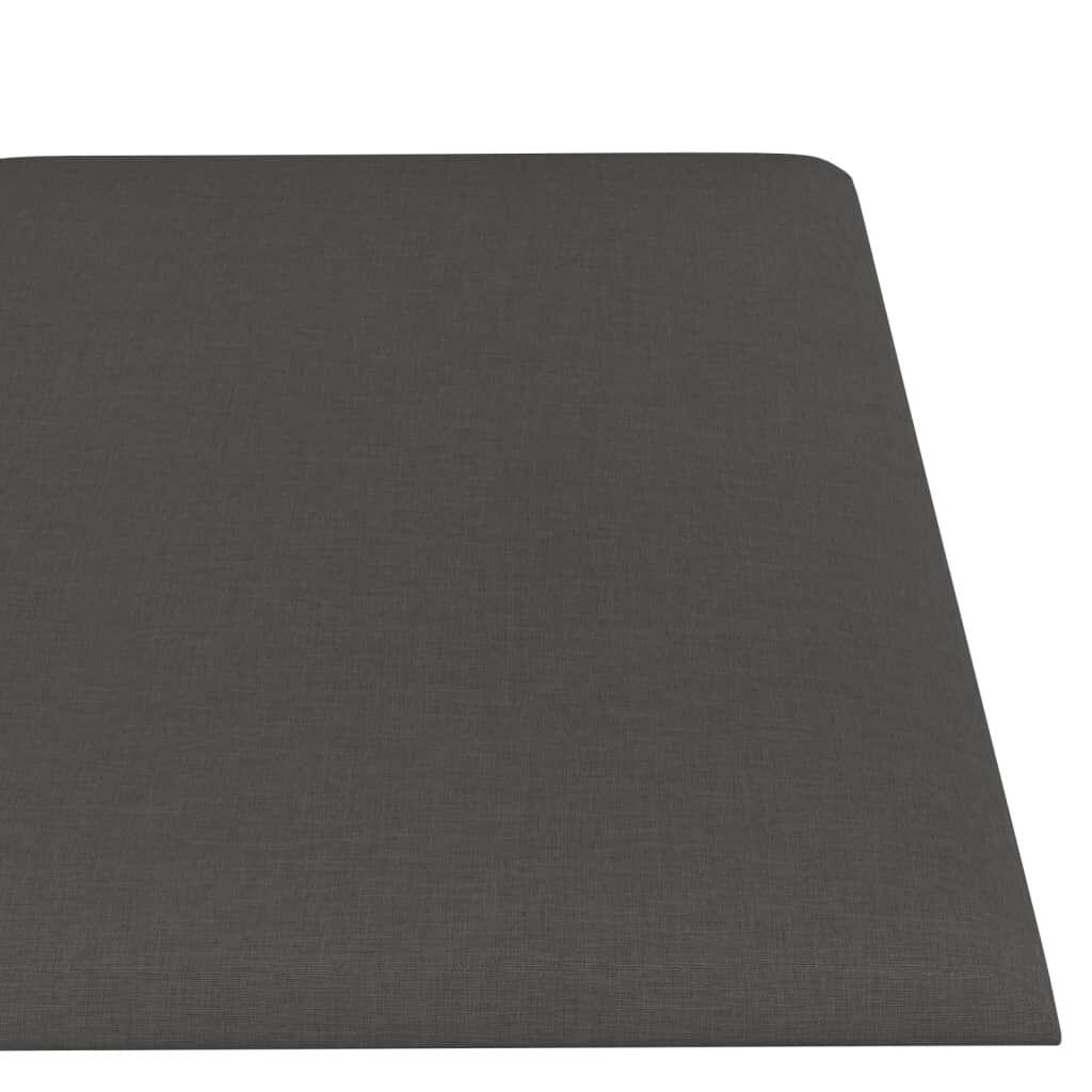 vidaXL Πάνελ Τοίχου 12 τεμ. Σκούρο Γκρι 30 x 15 εκ. 0,54 μ² Υφασμάτινα